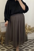 Jupe Eva taupe