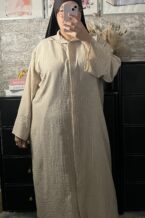 Chemise longue Pauline beige