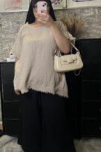 Tee shirt Éden beige gaze de coton