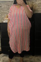 Robe tunique Aliya violet gaze de coton